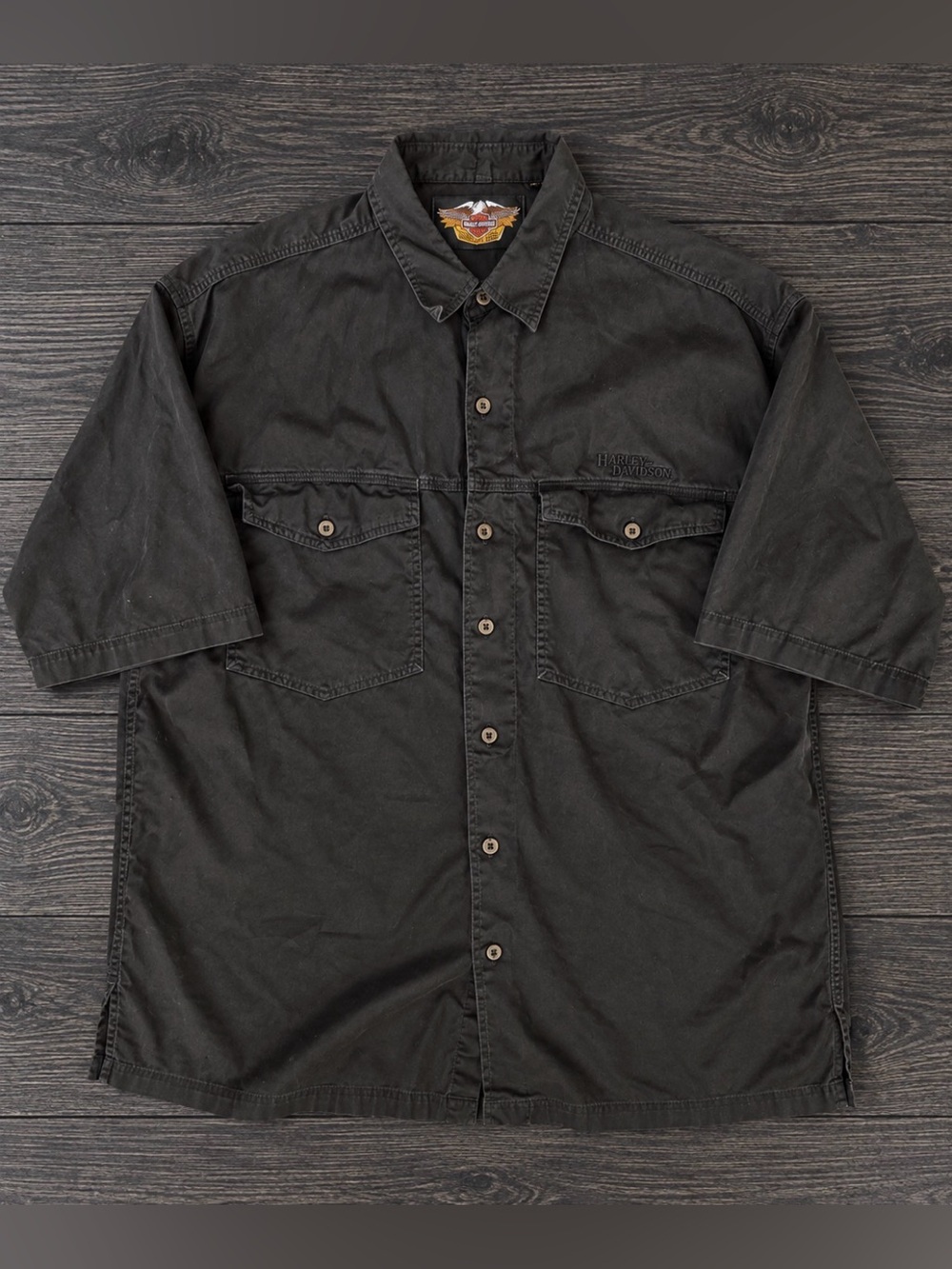 Vintage Harley Davidson Button Shirt Large